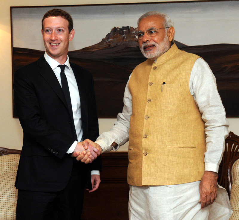 Facebook CEO Mark Zuckerberg meets PM Modi 